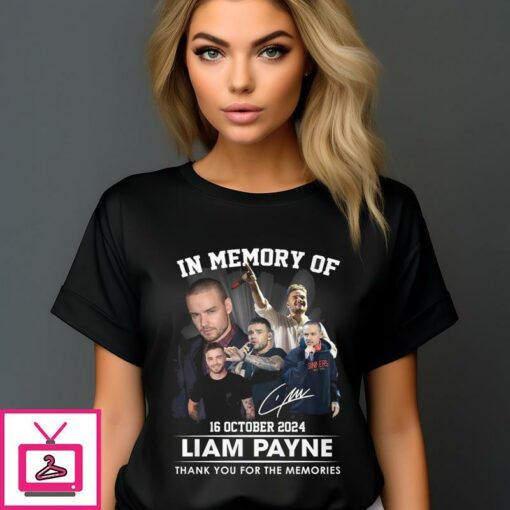 In Memory Of Liam Payne 16 October 2024 Thank You For Memories Signature T Shirt 1 1