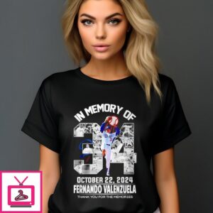 In Memory Of Toro Fernando Valenzuela 34 Los Angeles Dodgers Thank You For The Memories 2024 T-Shirt