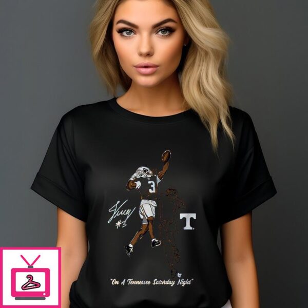 Jermod McCoy Tennessee Volunteers On A Tennessee Saturday Night Signature 2024 T-Shirt