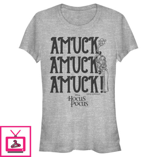 Juniors Hocus Pocus Amuck Quote T Shirt 1