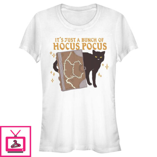 Juniors Hocus Pocus Binx Spellbook T Shirt 1