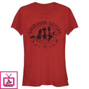 Junior’s Hocus Pocus Sanderson Sisters Broom Silhouette T-Shirt