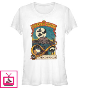 Junior’s Hocus Pocus Vintage Witch Poster T-Shirt