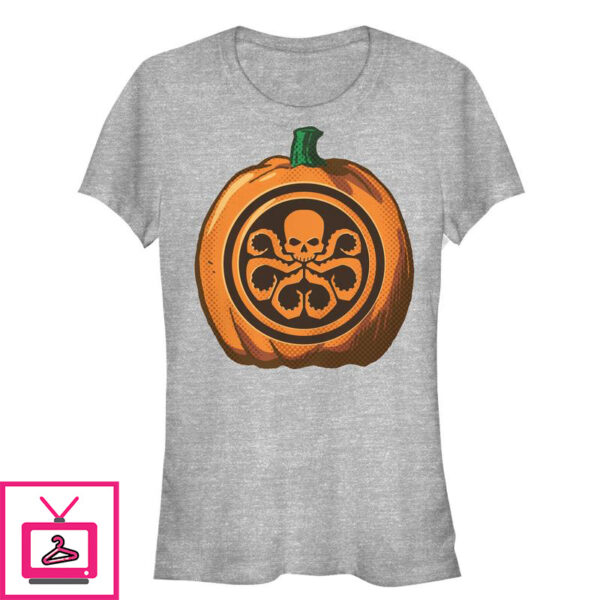 Junior’s Marvel Halloween Hydra Pumpkin T-Shirt