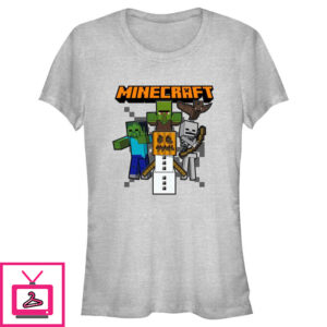 Junior’s Minecraft Halloween Creeper and Mobs T-Shirt