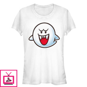 Junior’s Nintendo Mario Boo Ghost Smile T-Shirt