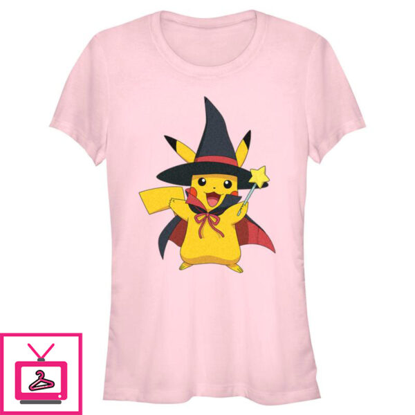 Junior’s Pokemon Halloween Pikachu Witch Costume T-Shirt