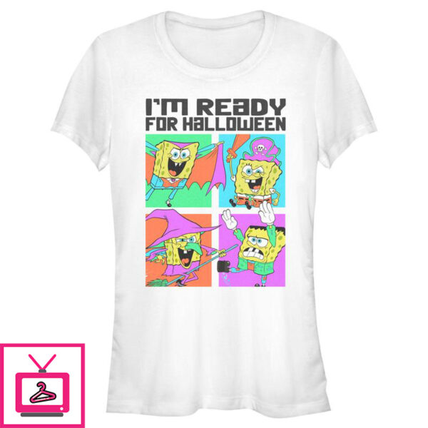 Junior’s SpongeBob SquarePants I’m Ready for Halloween T-Shirt