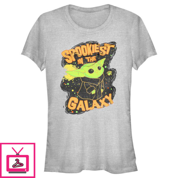 Junior’s Star Wars The Mandalorian Halloween Grogu Spookiest in Galaxy T-Shirt