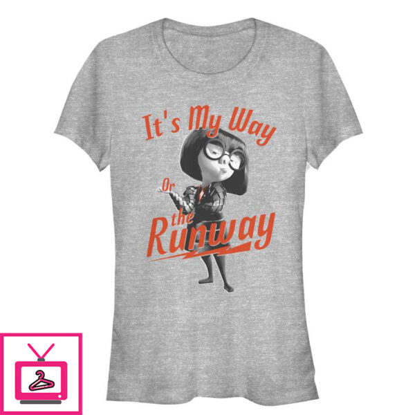 Junior’s The Incredibles 2 Edna Mode My Way or Runway T-Shirt