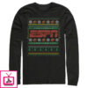 Men’s ESPN Football Christmas Sweater Long Sleeve T-Shirt