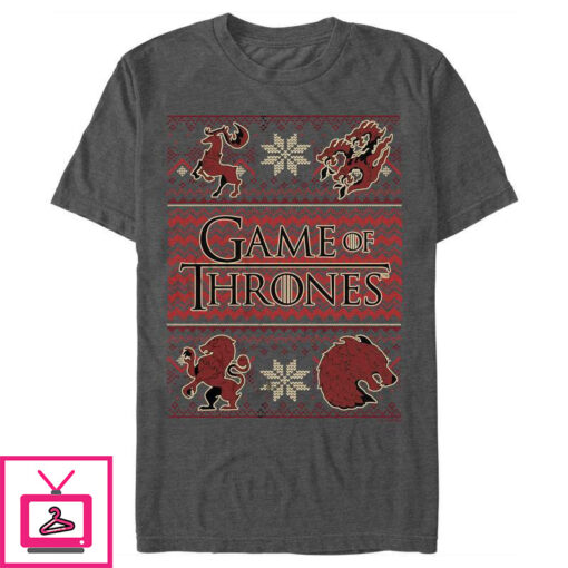 Mens Game of Thrones Christmas Ugly Sweater T Shirt 1