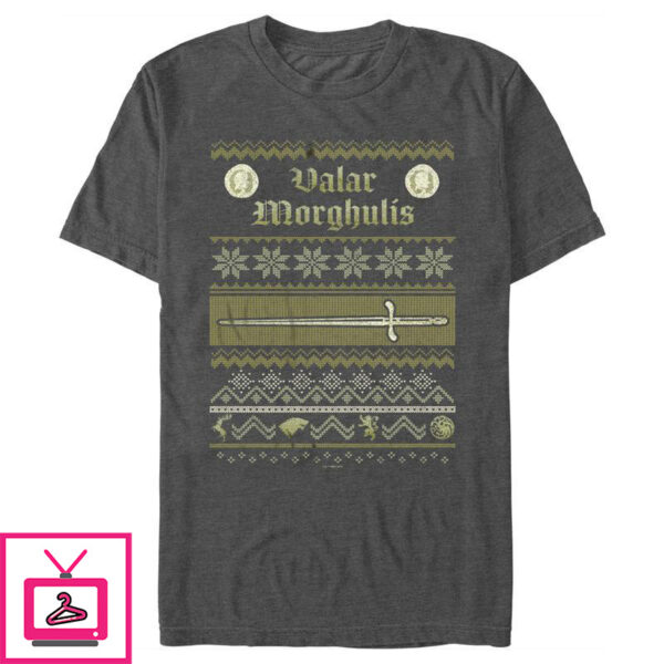 Men’s Game of Thrones Christmas Valar Morghulis Sweater T-Shirt