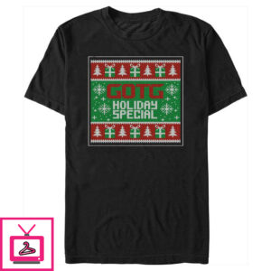 Men’s Guardians of the Galaxy Holiday Special Christmas Sweater Square T-Shirt