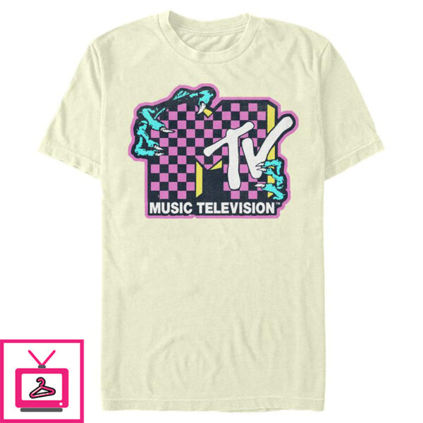 Men’s MTV Checker Dragon Logo T-Shirt