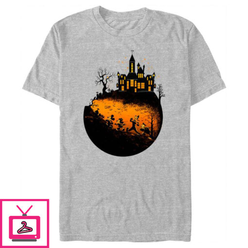 Mens Mickey Friends Halloween Haunted Mansion T Shirt 1