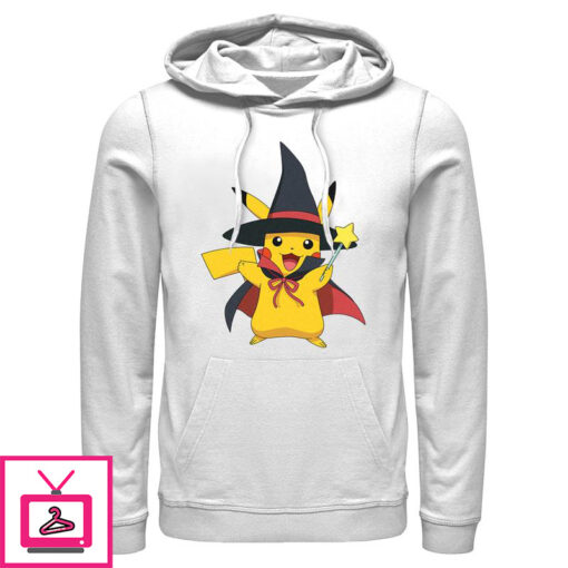 Mens Pokemon Halloween Pikachu Magic Wand Pull Over Hoodie 1