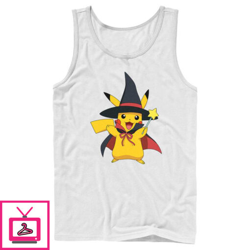 Mens Pokemon Halloween Pikachu Magic Wand Tank Top 1