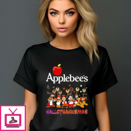 Mickey Mouse Applebees HalloThanksMas 2024 T Shirt 1 1