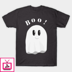 Minimalist cute scary holiday ghost spooky charm Halloween T Shirt 1 1