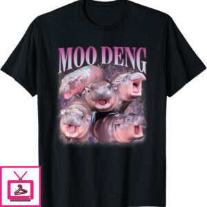 Moo Deng T-Shirt The Famous Baby Pigmy Hippo Moodeng