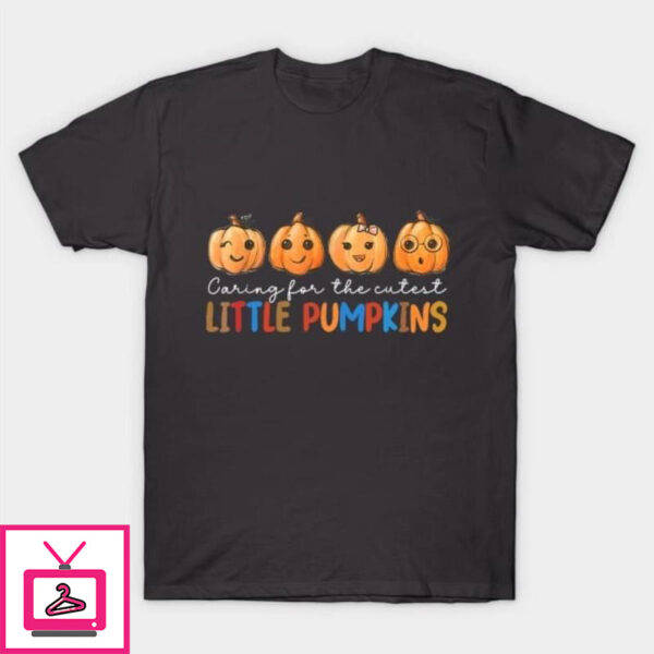 NICU Nurse Halloween cutest pumpkins mother baby nurse fall T-Shirt