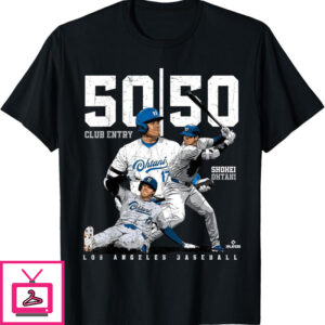 Ohtani T-Shirt Historic 50-50 Club Entry Shohei Ohtani Mlbpa