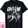 Ohtani T-Shirt Speed Power 50-50 Milestone Shohei Ohtani