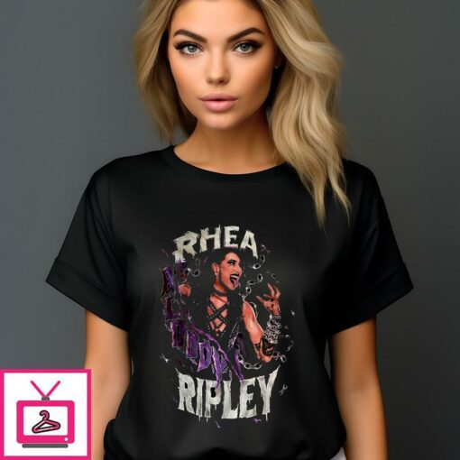 Rhea Ripley Bloody Wrestling 2024 T Shirt 1 1