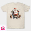 Santa sleigh reindeer Christmas T-Shirt