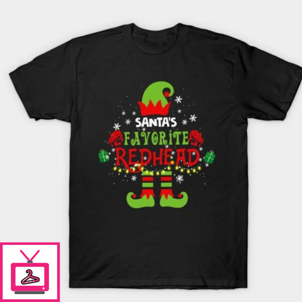 Santa’s favorite redhead Merry Christmas t-shirt