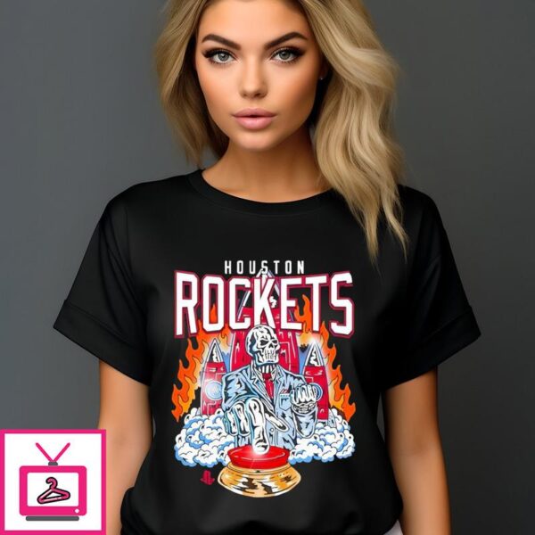 Skeleton Houston Rockets Graphic 2024 T Shirt 1 1