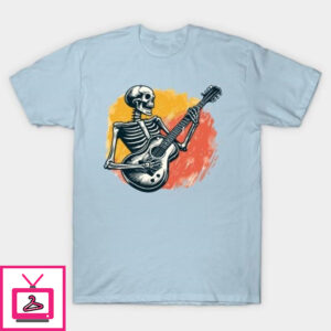 Skeleton playing guitar rock band T-Shirt