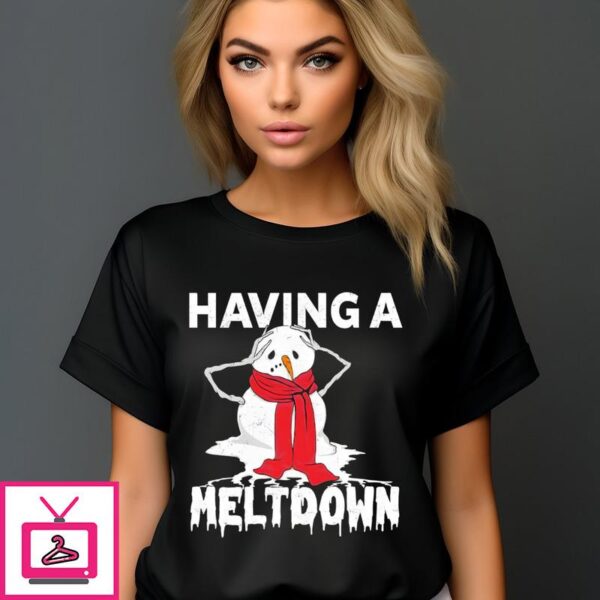 Snowman Having A Meltdown Christmas Vintage 2024 T-Shirt