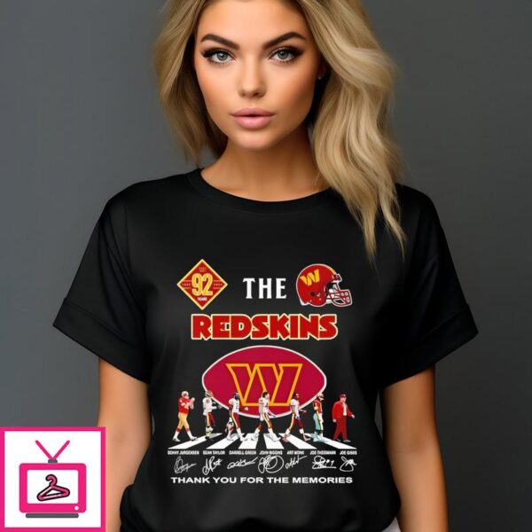 The Washington Redskins Players Crossing Thank You For The Memories Signature 2024 T Shirt 1 1