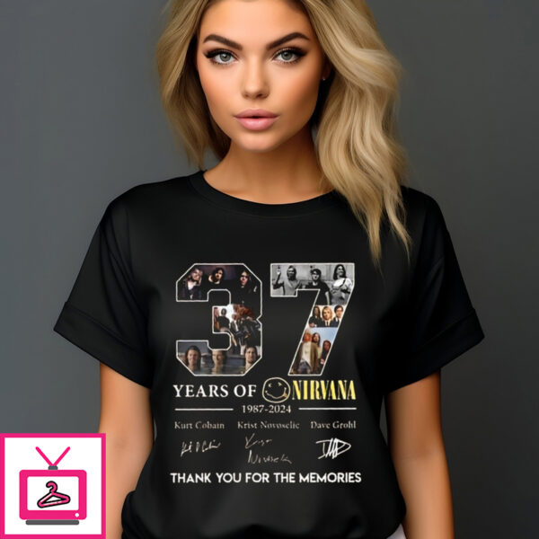 37 Years Of Nirvana Thank You For The Memories Signature 2024 Shirt