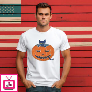 Black Cat Pumpkin Halloween Vintage Shirt