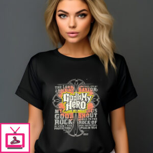 Cross God Is My Hero And My Rock Vintage 2024 Shirt