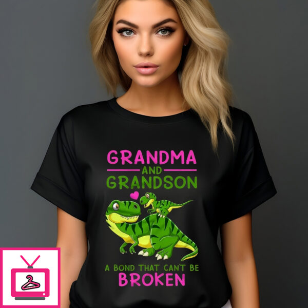 Dinosaur Grandma And Grandson A Bond That Can’t Be Broke Shirt