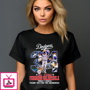 El Toro Fernando Valenzuela 34 Los Angeles Dodgers Pitch Thank You For The Memories 2024 Shirt