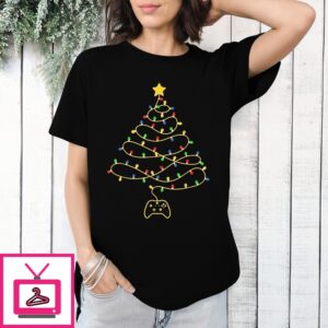 Gamepad Pine Tree Christmas 2024 T-Shirt