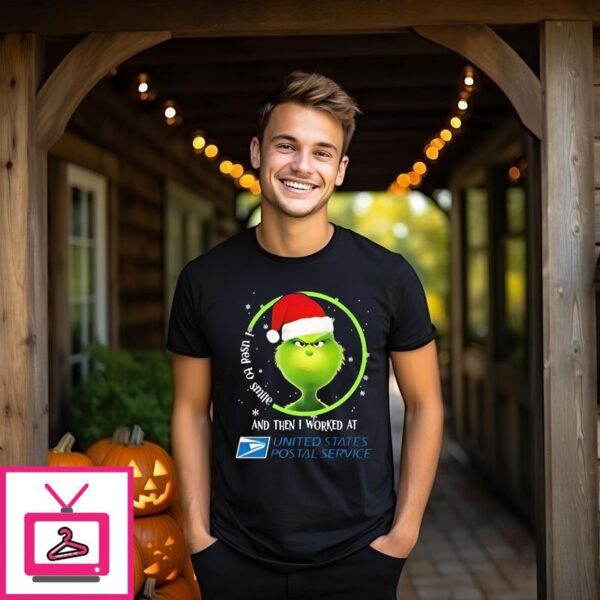 Grinch I Used To Smile And Then I Worked At USPS Christmas 2024 T-Shirt