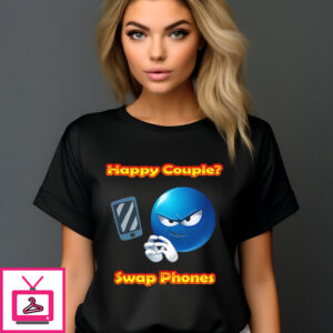 Happy Couple Swap Phones Shirt