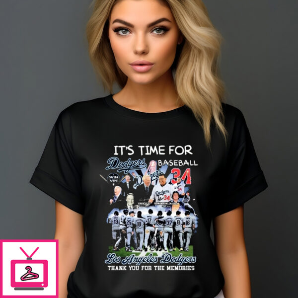 It’s Time For Dodgers Baseball Los Angeles Dodgers Thank You For The Memories 2024 Shirt