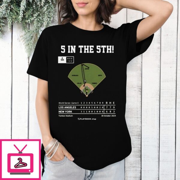 Los Angeles Dodgers 5 In The 5Th T-Shirt