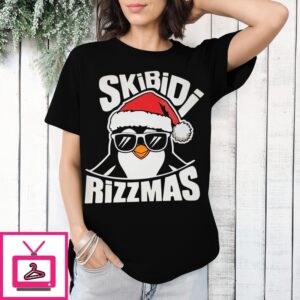 Penguin Santa Skibidi Rizzmas 2024 T-Shirt