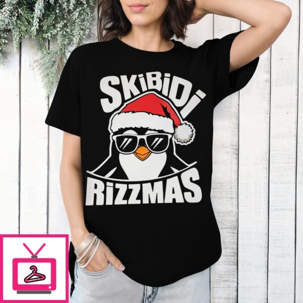 Penguin Santa Skibidi Rizzmas 2024 T-Shirt