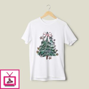 Pine Tree Oh Come Let Us Adore Him Christmas 2024 T-Shirt