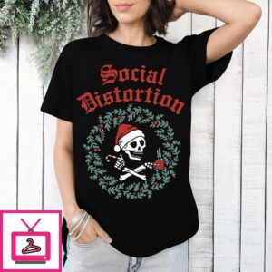 Skull Social Distortion Christmas 2024 T-Shirt