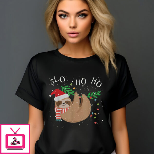 Sloth Slo Ho Ho Christmas 2024 Shirt